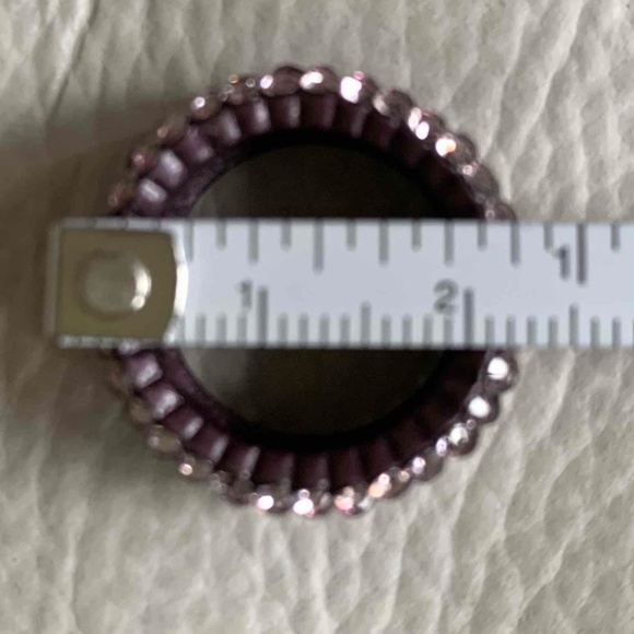 Spinel band ring with pink/purple/blue zircons - Picture 5 of 5